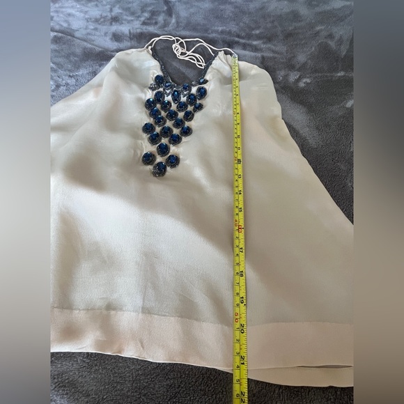 Freeport Beaded Top in Nude Karina Grimaldi sz S - Picture 11 of 14